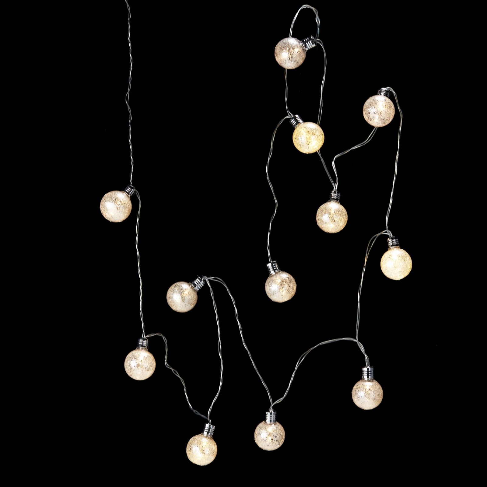 Battery Operated 12 LED Indoor String Lights - 704344 QVCUK.com